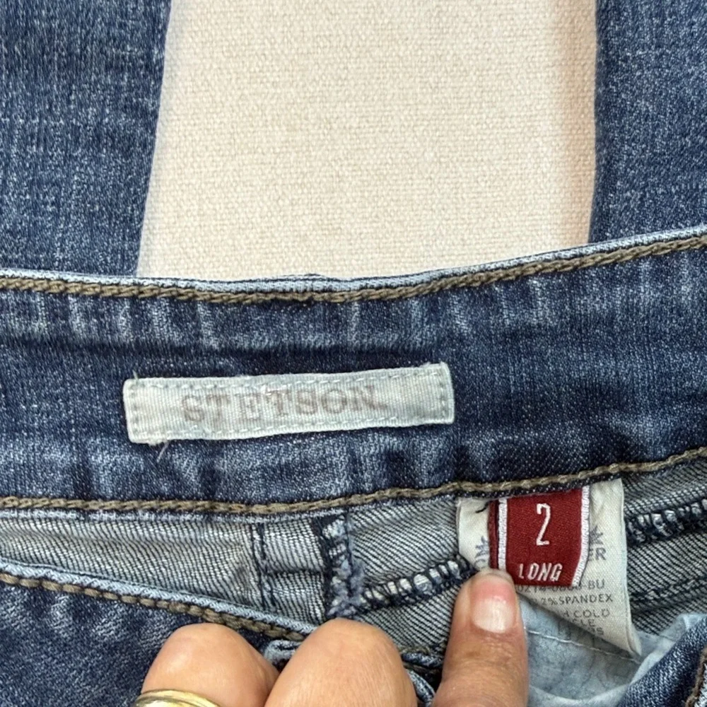 Stetson Dark Blue Women's Boot Cut Jeans with Embroidered Pockets
